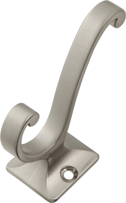 Catania Collection Coat Hook Double 3/4'' cc Satin Nickel Finish P25024-SN