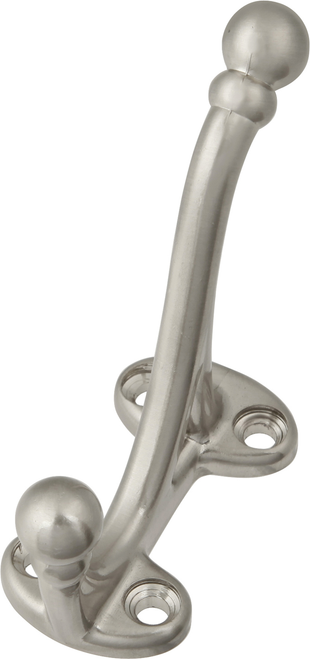 Hooks Collection Coat Hook Double 5/8'' cc Satin Nickel Finish P25029-SN