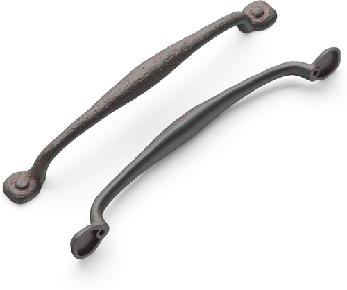 Refined Rustic Collection Appliance Pull 12'' cc Rustic Iron Finish P3005-RI