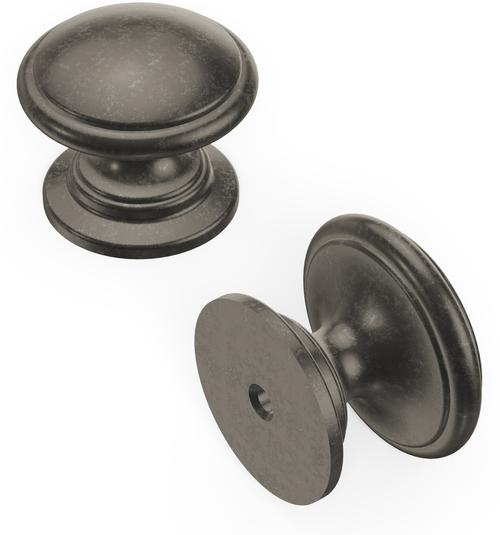 Williamsburg Collection Knob 1-1/4'' Diameter Black Nickel Vibed Finish P3053-BNV