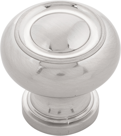 Cottage Collection Knob 1-1/4'' Diameter Satin Nickel Finish P3151-SN