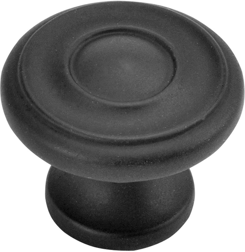 Cottage Collection Knob 1-1/4'' Diameter Matte Black Finish P3500-MB