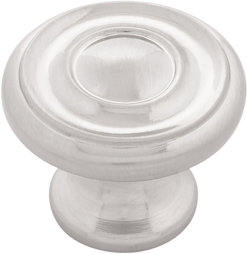 Cottage Collection Knob 1-1/4'' Diameter Satin Nickel Finish P3500-SN