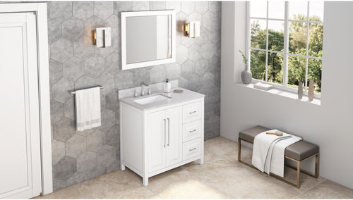 Cade 36'' White Vanity, left offset VN2CAD-36-WH-NT