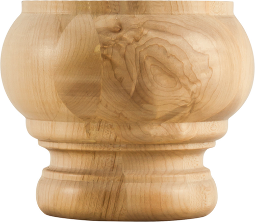 4-3/4'' W x 4-3/4'' D x 4'' H Maple Reversible Bun Foot BF70MP