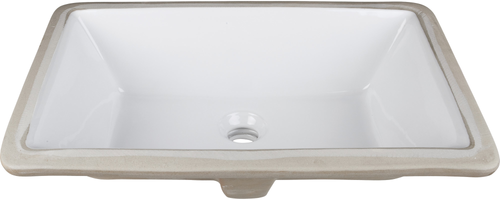 18-1/2'' L x 11-1/8'' W White Rectangle Undermount Porcelain Bathroom Sink With Overflow H8910WH