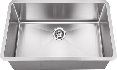 30'' L x 18'' D x 10'' H Undermount 16 Gauge Handmade Stainless Steel Single Bowl Sink HMS190