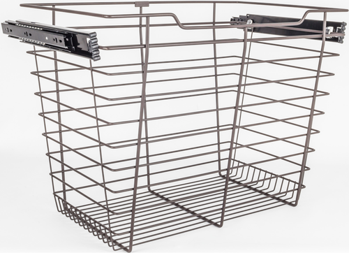 Pullout Closet Baskets Dark Bronze Closet Pullout Basket with Slides 16''D x 17''W x 17''H POB1-161717ORB