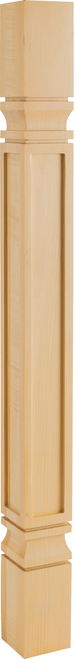 3'' W x 3'' D x 35-1/2'' H Maple Square Mission Post PS-9-3MP