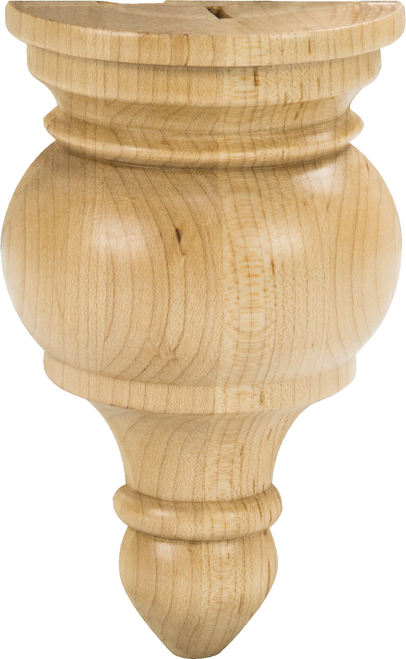 3-1/4'' W x 1-5/8'' D x 5-1/2'' H Cherry Transition Finial TF250CH