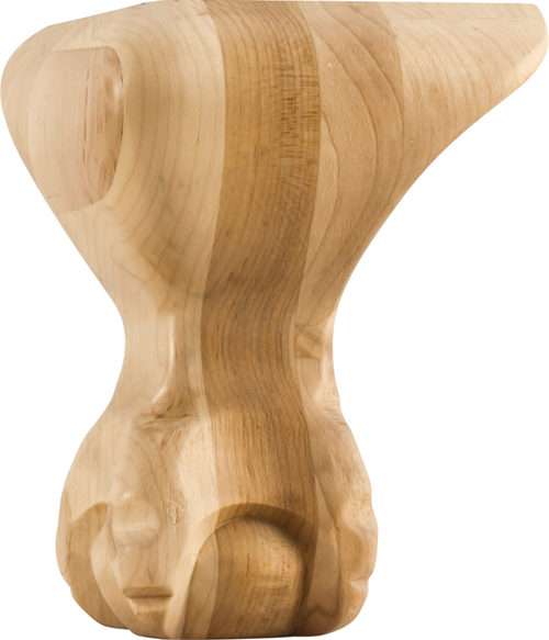 4-1/2'' W x 4-1/2'' D x 6'' H Oak Smooth Ball & Claw Leg WL60OK