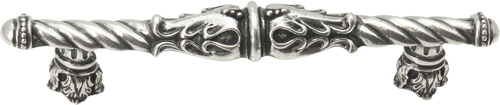 Acanthus 4'' cc pull Romanesque style with column base in Chalice. 1049-9