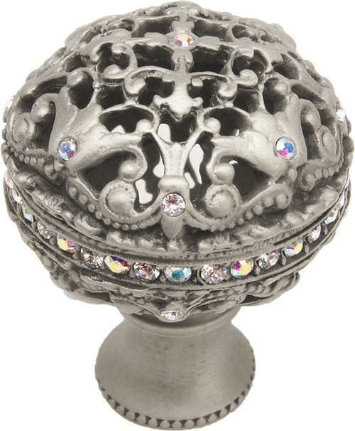 Juliane Grace large knob full round with Swarovski Clear & Aurore Boreale Crystals 134-11CAB