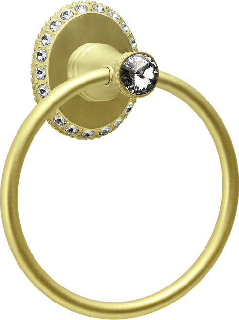 Caché II full swing towel smooth ring right with Swarovski Clear Crystals 1837-8C