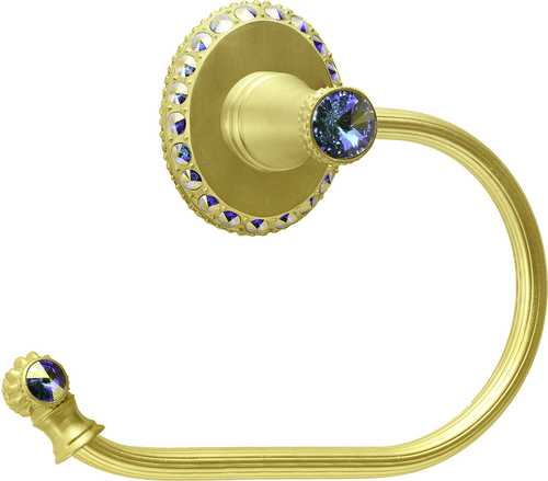 Caché II swing tissue reeded ring left with Swarovski Aurore Boreale Crystals 1840R-8AB