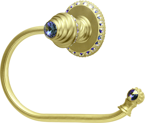 Caché ll large swing tissue reeded ring right with 42 rivoli Swarovski Aurore Boreale Crystals 1853R-8AB