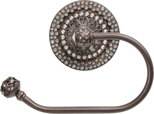 Juliane Grace II swing tissue reeded ring left with 225 Swarovski Clear Crystals 4256R-22C