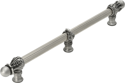 Acanthus 12'' cc with 5/8'' reeded center long pull Romanesque style with center brace 5557R-11