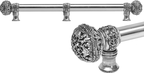Juliane Grace 18'' cc with 5/8'' smooth center long pull & center brace large finial in Chalice. 5608-9