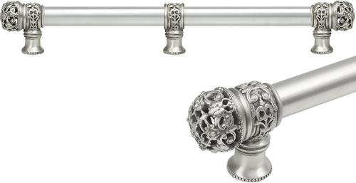 Juliane Grace 18'' cc with 5/8'' smooth center long pull & center brace small finial in Satin. 5618-11