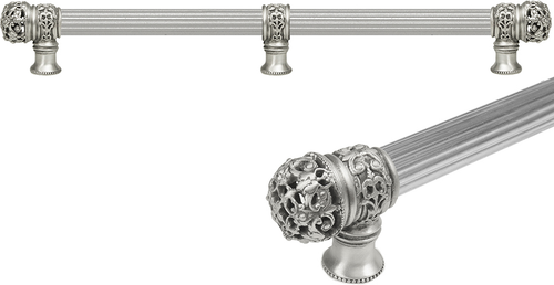 Juliane Grace 22'' cc with 5/8'' reeded center long pull & center brace small finial in Satin. 5619R-11