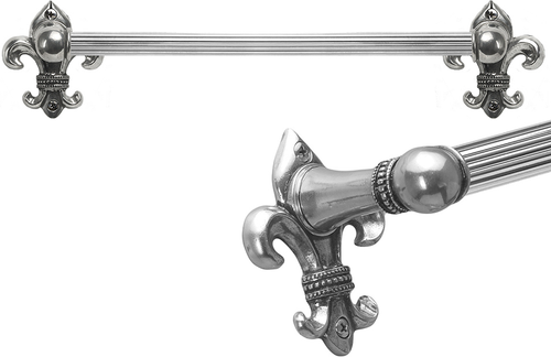Charlemagne 16'' o.c towel Bar with 5/8'' reeded center 565R-9