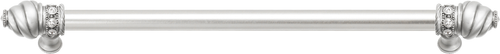 Caché 18'' cc with 5/8'' smooth center long pull with 16 rivoli Swarovski Clear Crystals in Satin 5673-11C