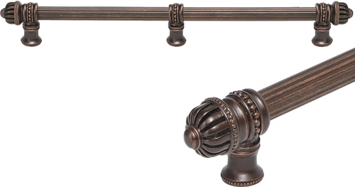 Cricket Cage 22'' cc with 5/8'' reeded center long pull small finial with center brace 5689R-22