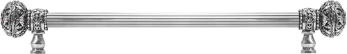 Juliane Grace 18'' cc with 5/8'' reeded center long pull large finial w/ 56 Swarovski Clear & Aurore Boreale Crystals 5693R-9CAB