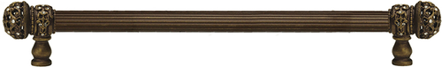 Juliane Grace 22'' cc with 5/8'' reeded center long pull small finial with clear Swarovski crystals in Antique Brass. 5704R-3C