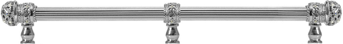 Juliane Grace 22'' cc with 5/8'' reeded center long pull small finial w/ 61 Swarovski Clear & Aurore Boreale Crystals with center brace 5709R-24CAB
