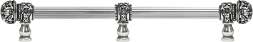 Juliane Grace 22'' cc with 5/8'' reeded center long pull & center brace small finial with clear Swarovski crystals in Chalice. 5709R-9C