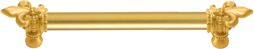 Charlemagne 6'' cc with 5/8'' smooth center long pull with large Fleur De Lys 5710-8
