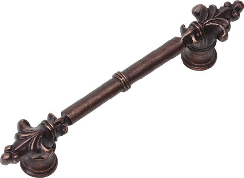 Charlemagne classic 4'' cc pull with small Fleur De Lys on ends 576-22