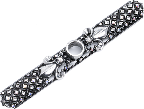Versailles 7623-9CAB Chalice large rectangular escutcheon Fleur De Lys w/ Swarovski Crystals 7623-9CAB