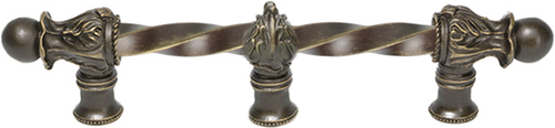 Acanthus 6'' cc with 3/8'' twist bar Romanesque style with center brace 780-3