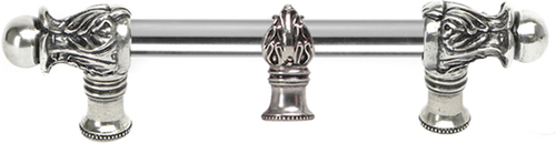 Acanthus 6'' cc with 1/2'' round smooth bar Romanesque style with center brace 780S-9