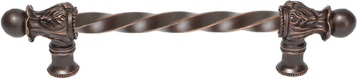 Acanthus 6'' cc with 3/8'' twist bar long pull Romanesque style 821-22