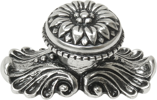 Acanthus large knob with flared foot Rosette style with medium backplate in Chalice. 830842-9