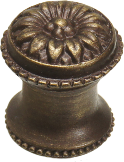 Acanthus small knob with flared foot Rosette style in Satin. 831B-3