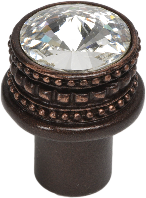 Caché medium round knob with an 18mm Swarovski Clear Crystals 860-22C