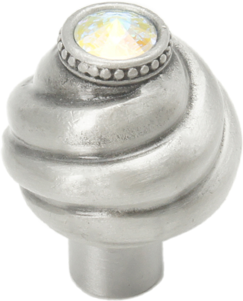 Caché knob with Swarovski Aurore Boreale Crystals 868-11AB