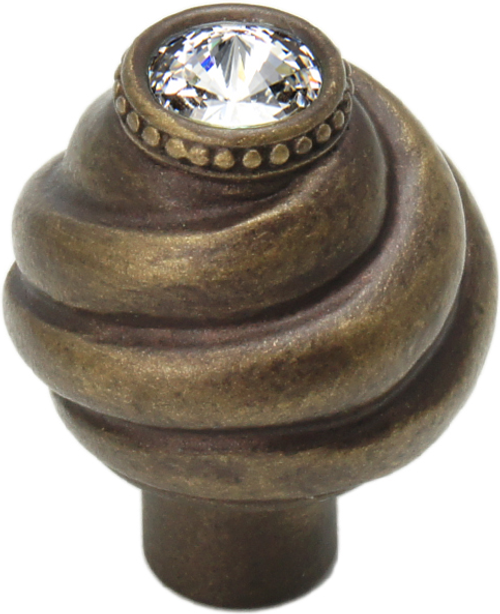 Caché knob with Swarovski Clear Crystals 868-3C