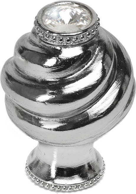 Caché knob with flared foot with Swarovski Clear Crystals 868B-24C