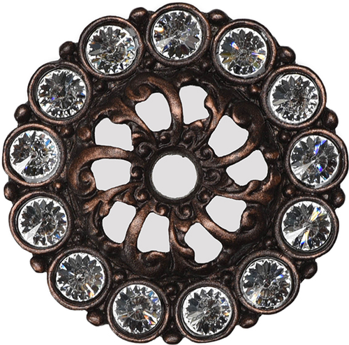 Caché medium escutcheon with 13 rivoli Swarovski Clear Crystals 882-22C