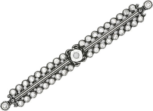 Caché large elongated escutcheon with Swarovski Clear Crystals 892-9C