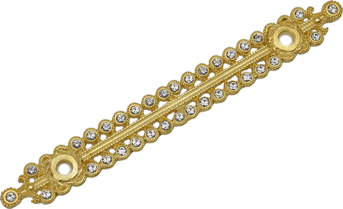 Caché 4'' cc large elongated escutcheon with Swarovski Clear Crystals 894-8C