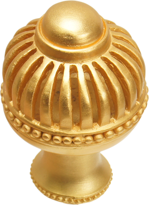 Cricket Cage large round knob with flared foot in Gilded Mercury. 953B-8
