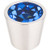 Blue Crystal Center Knob 3/4''   TK132  in Brushed Satin Nickel Shell