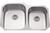 18 Gauge Kitchen Sink two Unequal Bowls. 801L-18  in Stainless Steel